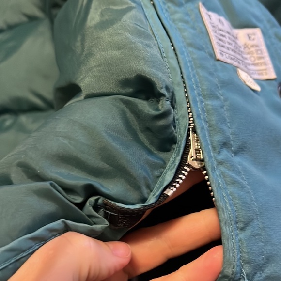 Towne by London Fog teal winter coat with zip out puffer lining, medium - Picture 13 of 15